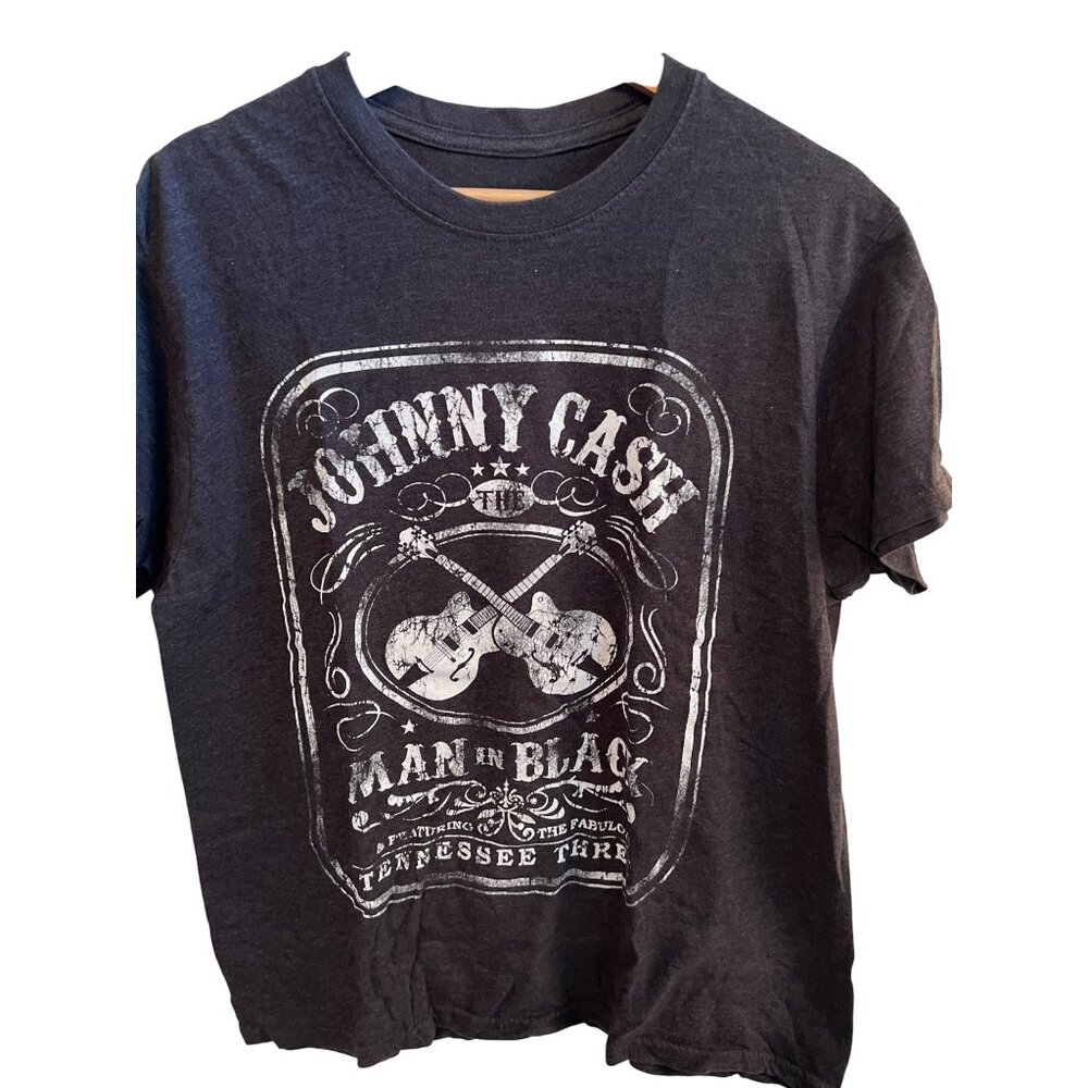 Johnny C Gray Short Sleeve Graphic Band T-Shirt Men's Women's Size L - Picture 2 of 4